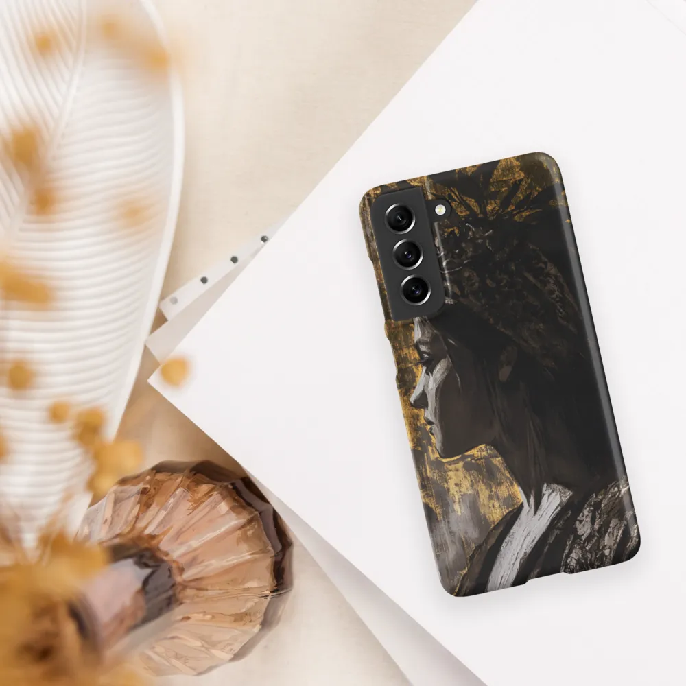 Golden Elegance: A Modern Profile Portrait