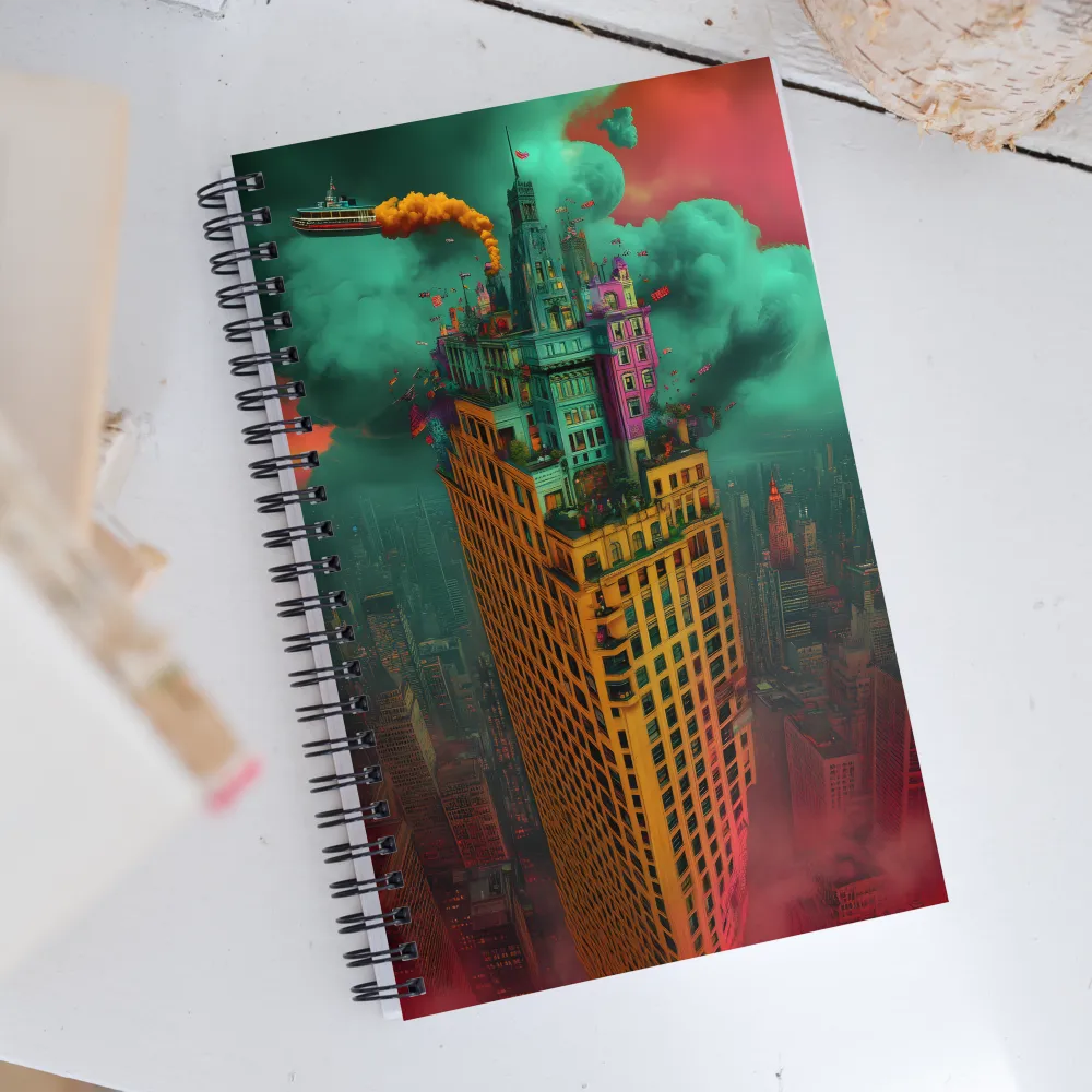 Architectural Dreams: A Surreal Cityscape | Spiral Notebook