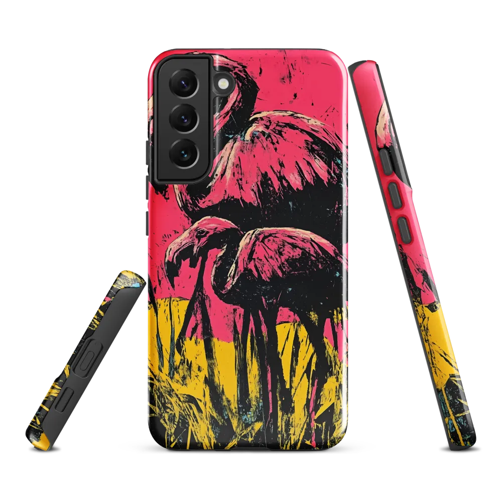 Flamingo Duet: A Pop Art Expression