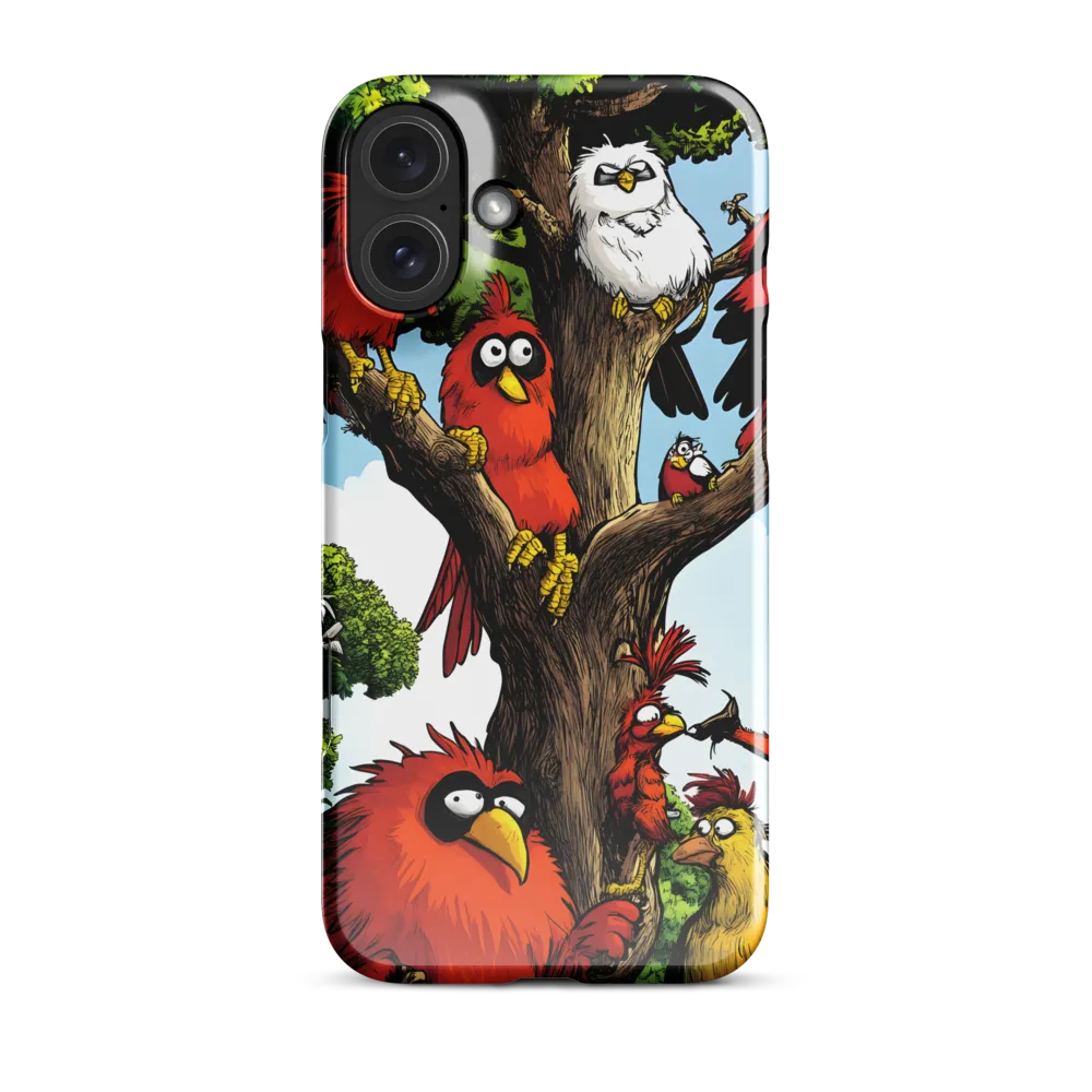 Whimsical Avian Gathering | Phone Case |  16 Plus | Snap Case | Glossy