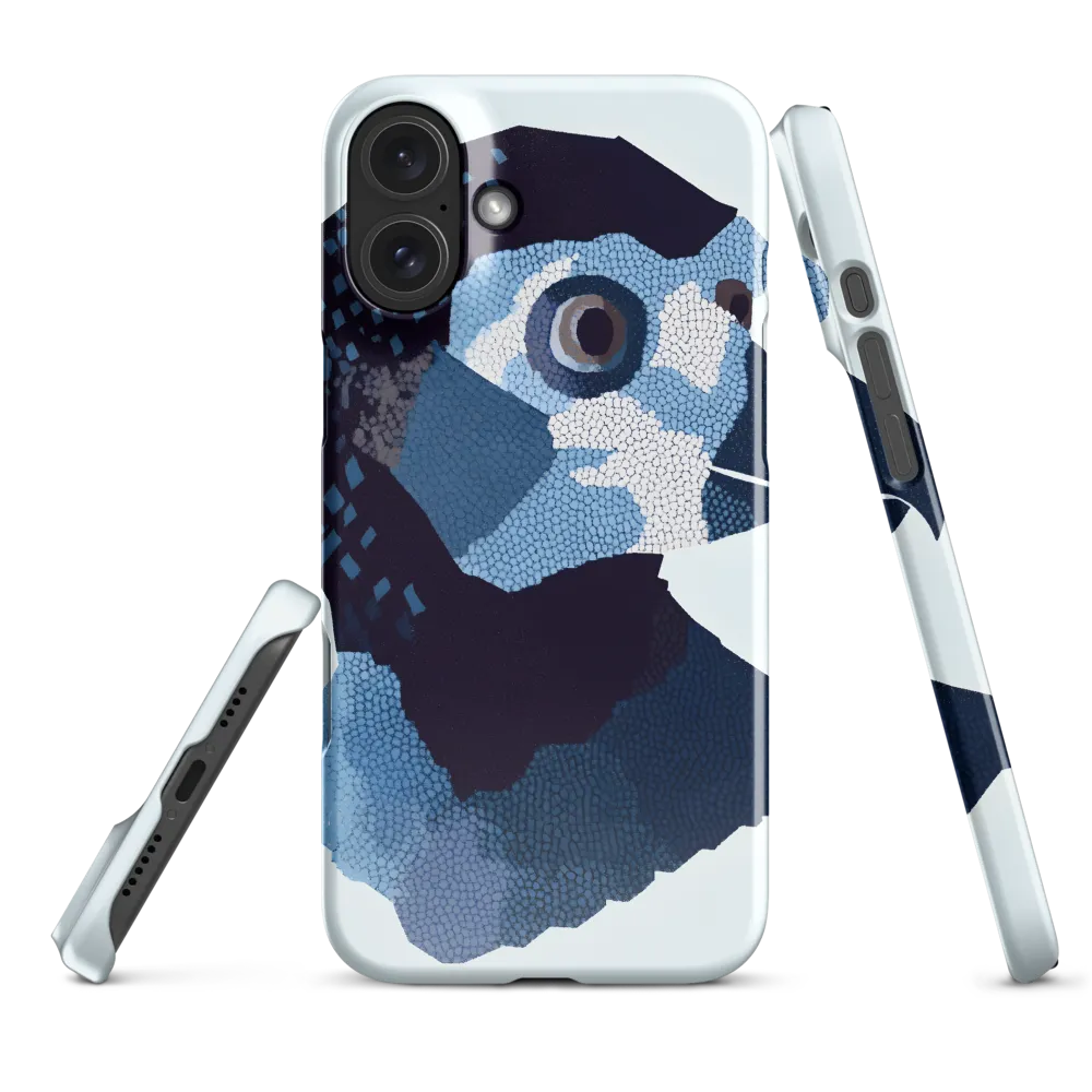 Abstract Avian Portrait in Blue