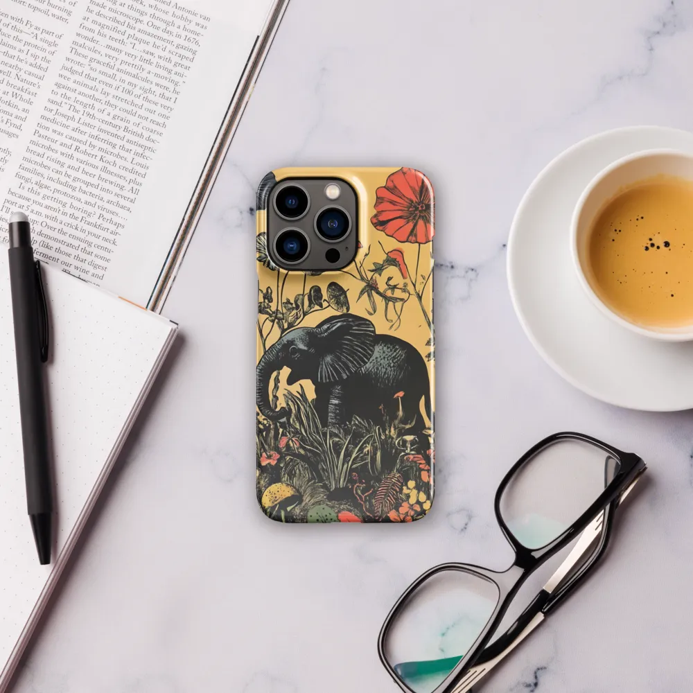 Floral Majesty: The Elephant's Sanctuary | Phone Case |  13 Pro | Snap Case | Glossy