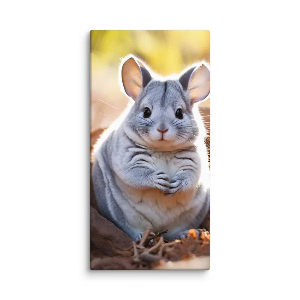 Gentle Whispers of Nature: The Chinchilla | Canvas | 10″×20″