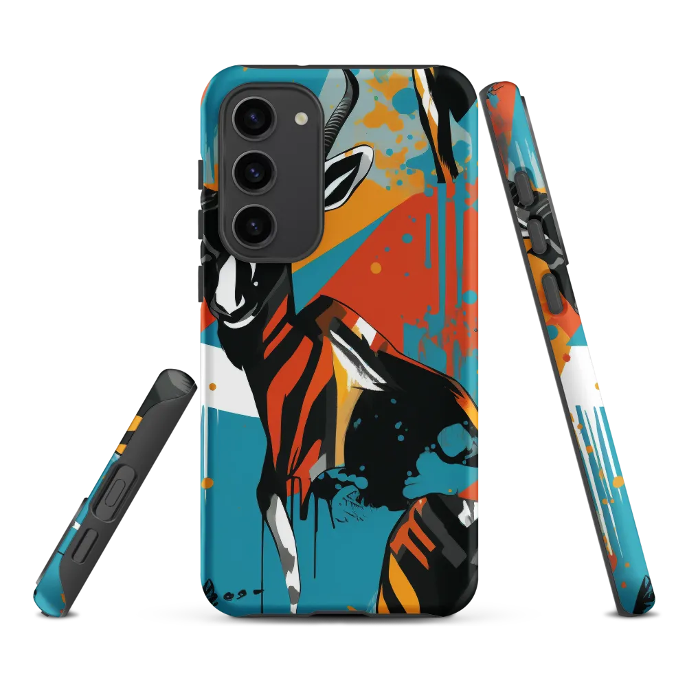 Dynamic Antelope in Vivid Abstract