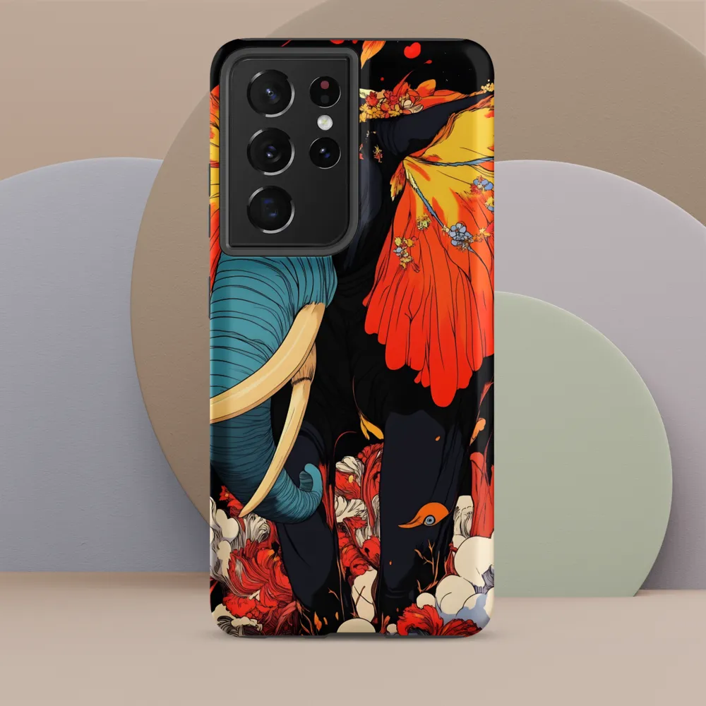 Majesty of the Floral Elephant | Phone Case |  S21 Ultra | Tough Case | Matte