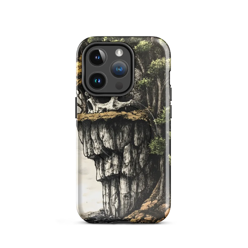 The Whispering Skull: A Surreal Encounter with Nature | Phone Case |  14 Pro | MagSafe® Tough Case | Glossy