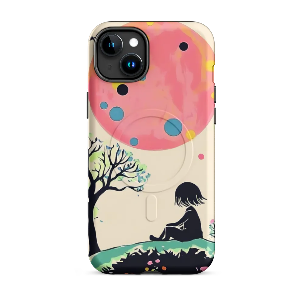 Gazing at the Pink Moon | Phone Case |  15 Plus | MagSafe® Tough Case | Matte