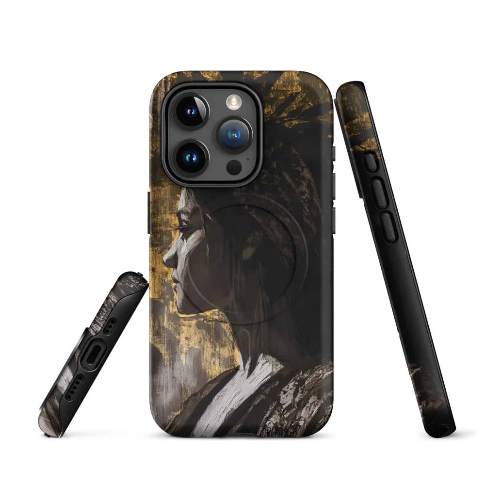 Golden Elegance: A Modern Profile Portrait