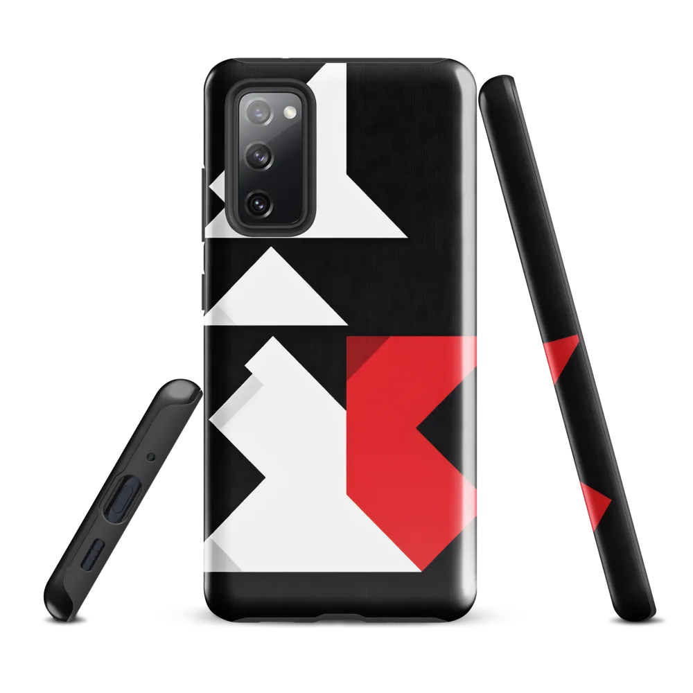 Geometric Symphony in Contrast | Phone Case |  S20 FE | Tough Case | Glossy