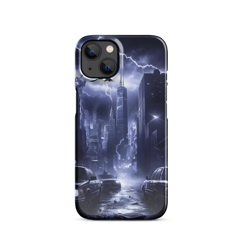 Stormy Cityscape: Shadows of the Night | Phone Case |  13 | Snap Case | Glossy