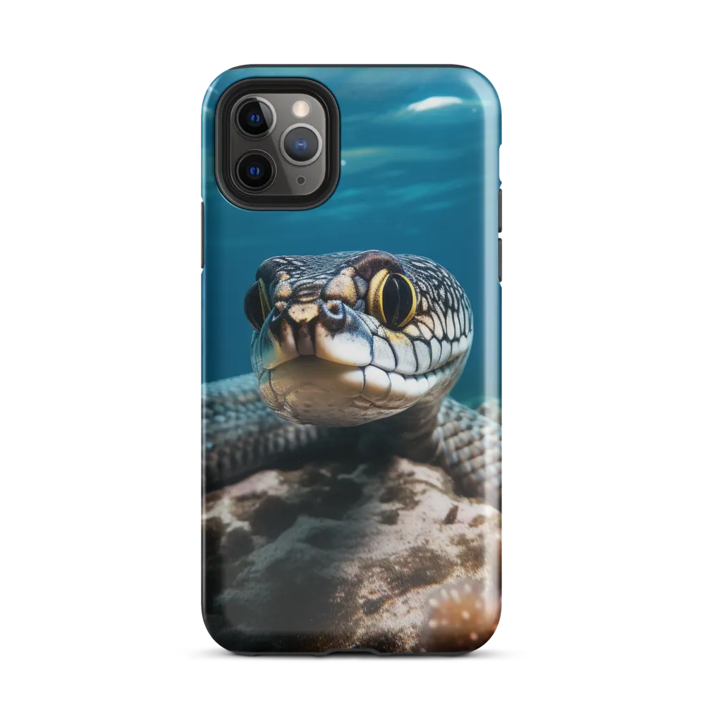 Underwater Majesty: The Serpent's Gaze | Phone Case |  11 Pro Max | Tough Case | Glossy