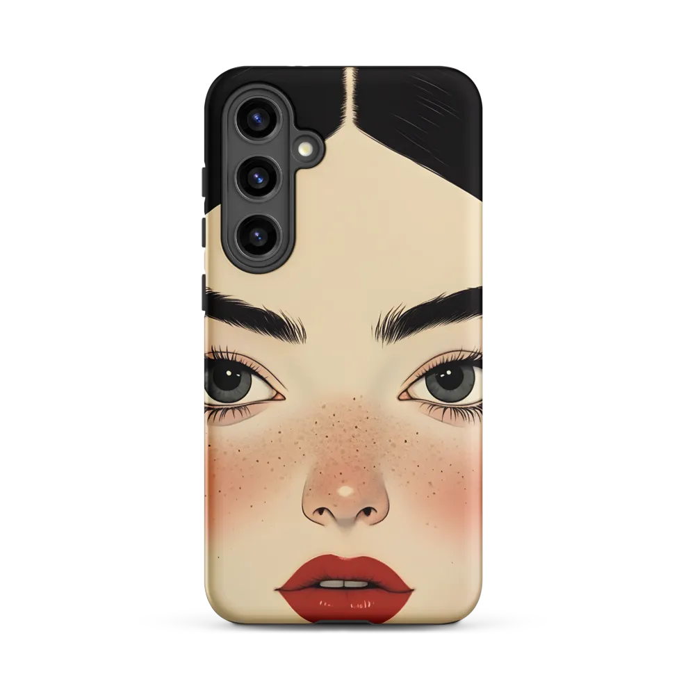Serenity Captured: A Modern Portrait | Phone Case |  S24 Plus | Tough Case | Matte