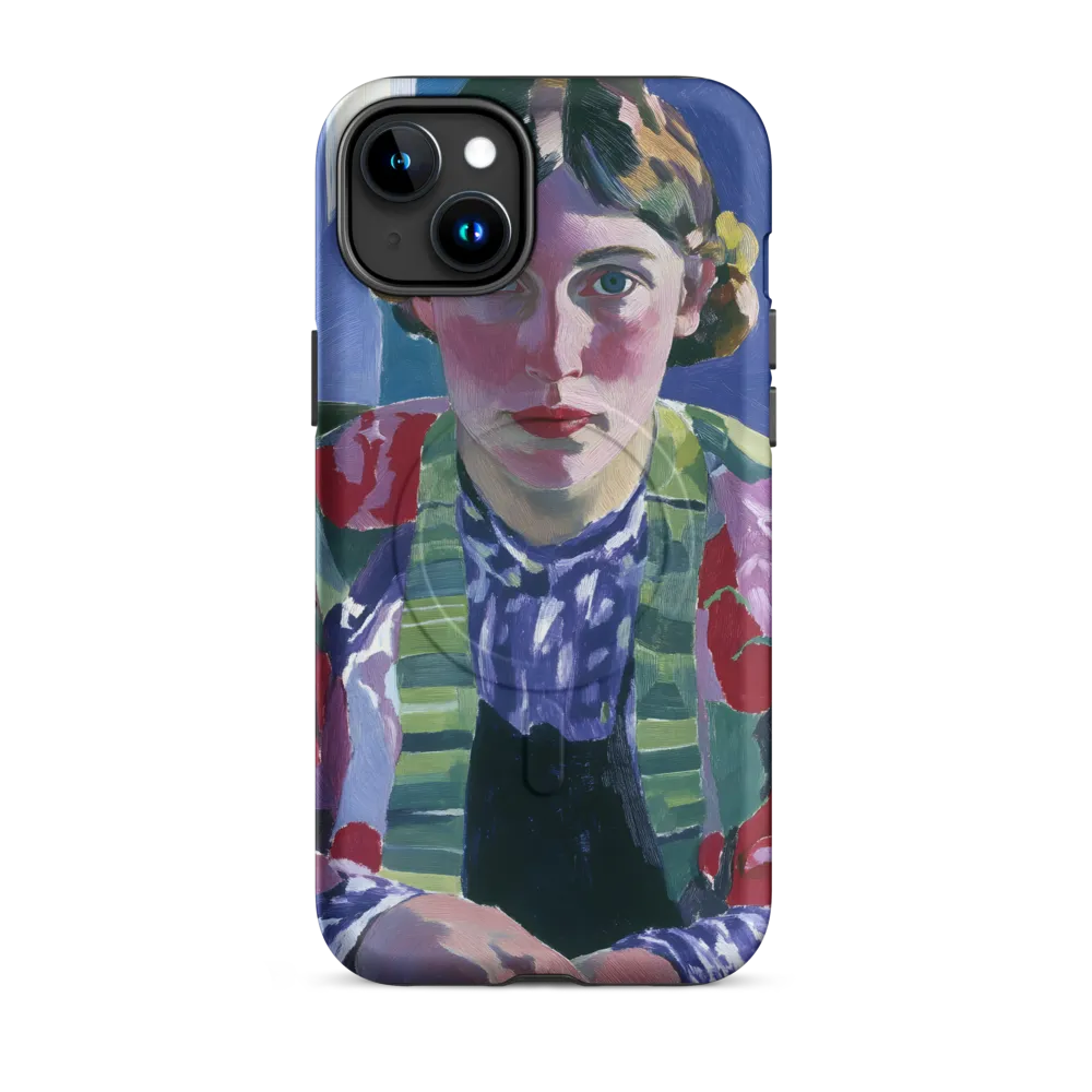 Vibrant Gaze: A Modernist Portrait