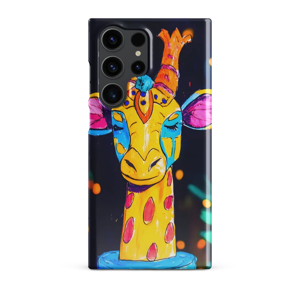 Whimsical Giraffe in Vibrant Colors