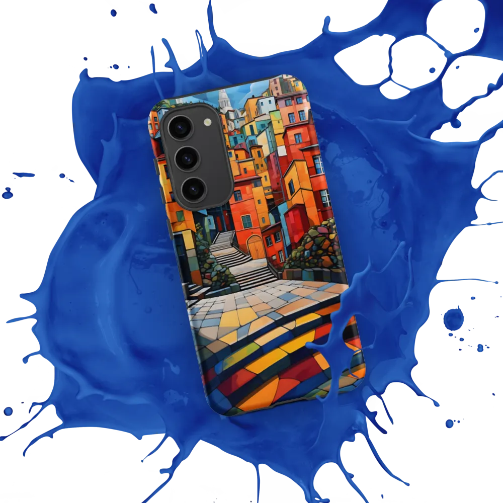 Vibrant Village: A Cubist Journey