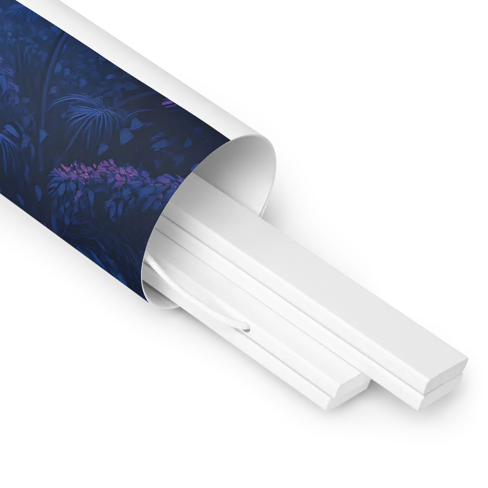 Mystic Prowler: The White Tiger in the Jungle | Poster With White Wood Hanger | 18″×24″