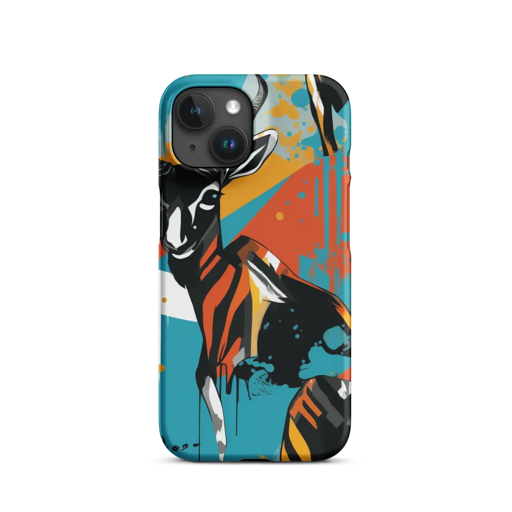 Dynamic Antelope in Vivid Abstract