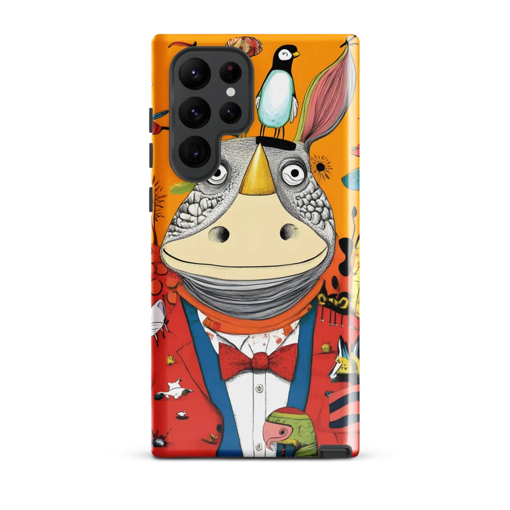 Whimsical Rhinoceros: A Playful Encounter