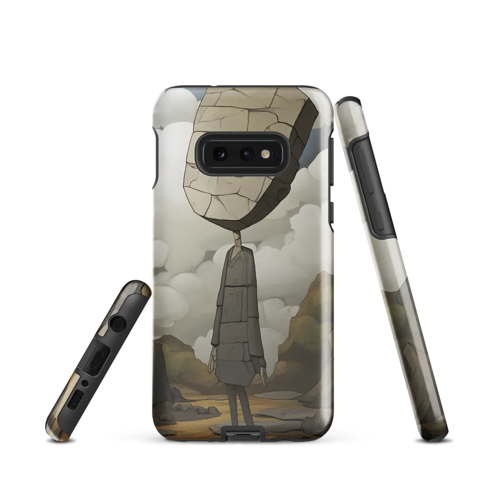 Whimsical Stone Figure in a Rocky Landscape | Phone Case |  S10e | Tough Case | Glossy