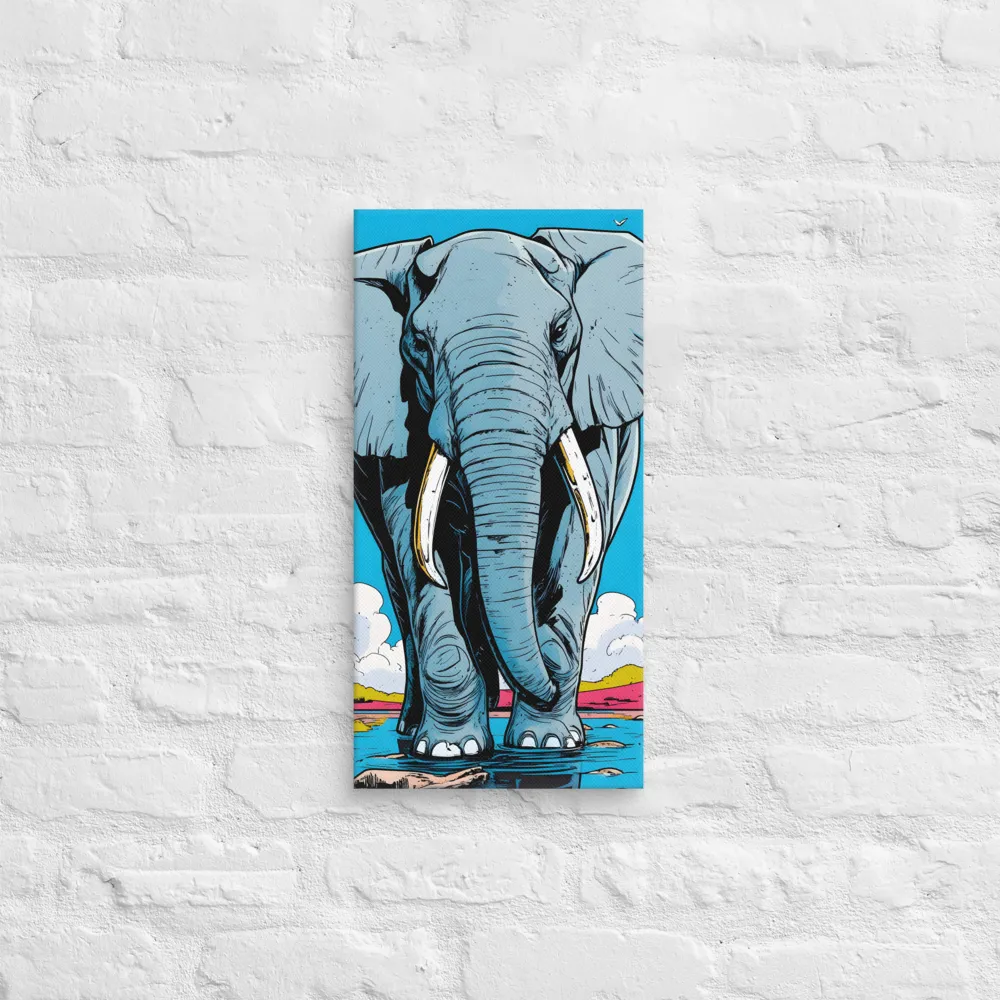 Majestic Presence: The Elephant | Canvas | 10″×20″
