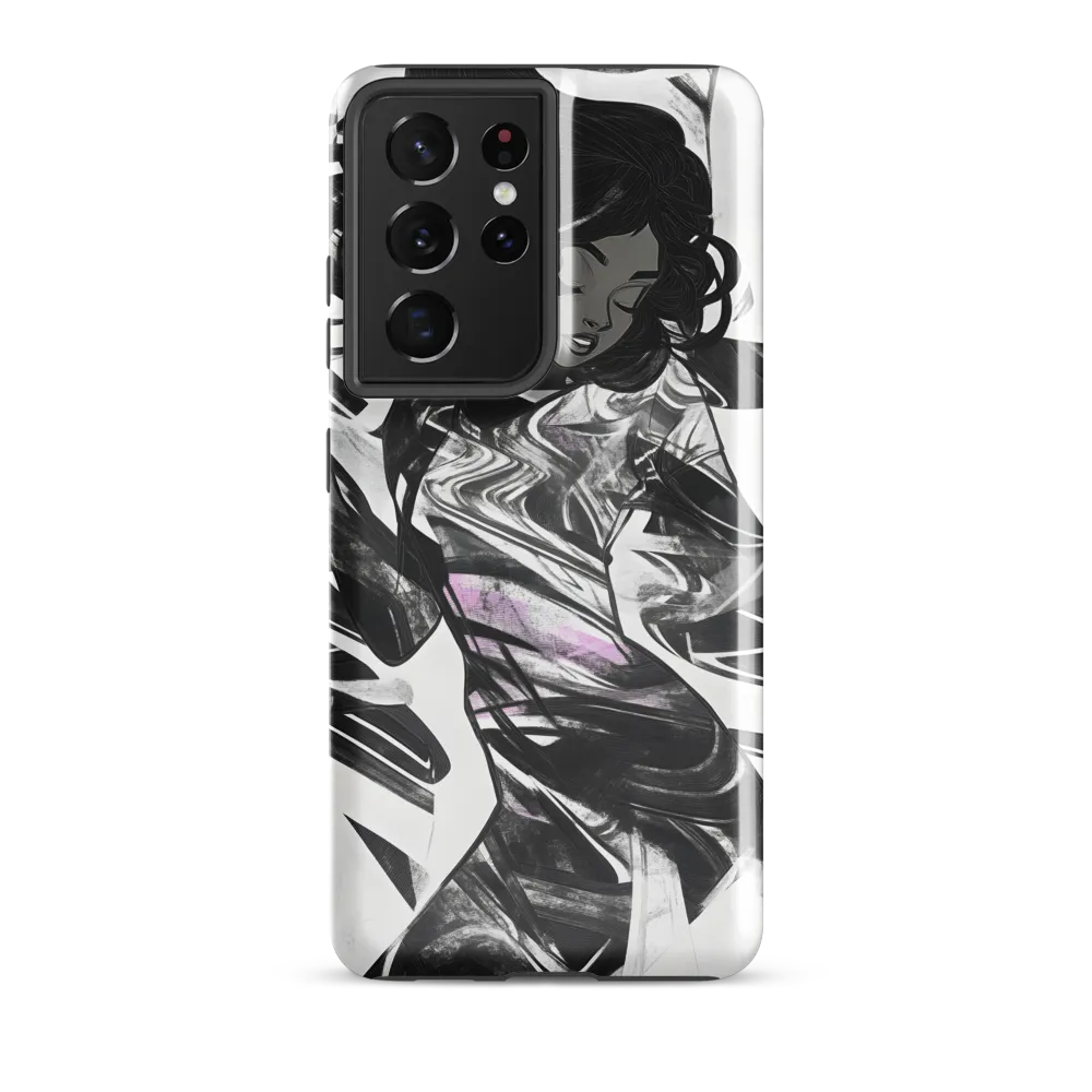 Fluid Grace: The Dance of Shadows | Phone Case |  S21 Ultra | Tough Case | Glossy