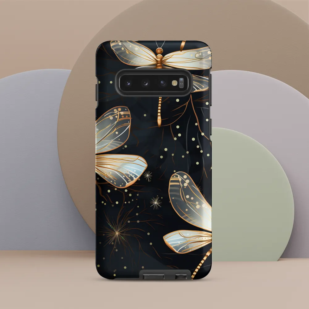 Ethereal Dance: Dragonflies in a Midnight Garden