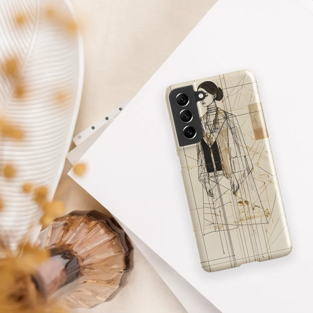 Elegance in Lines | Phone Case |  S21 FE | Snap Case | Glossy