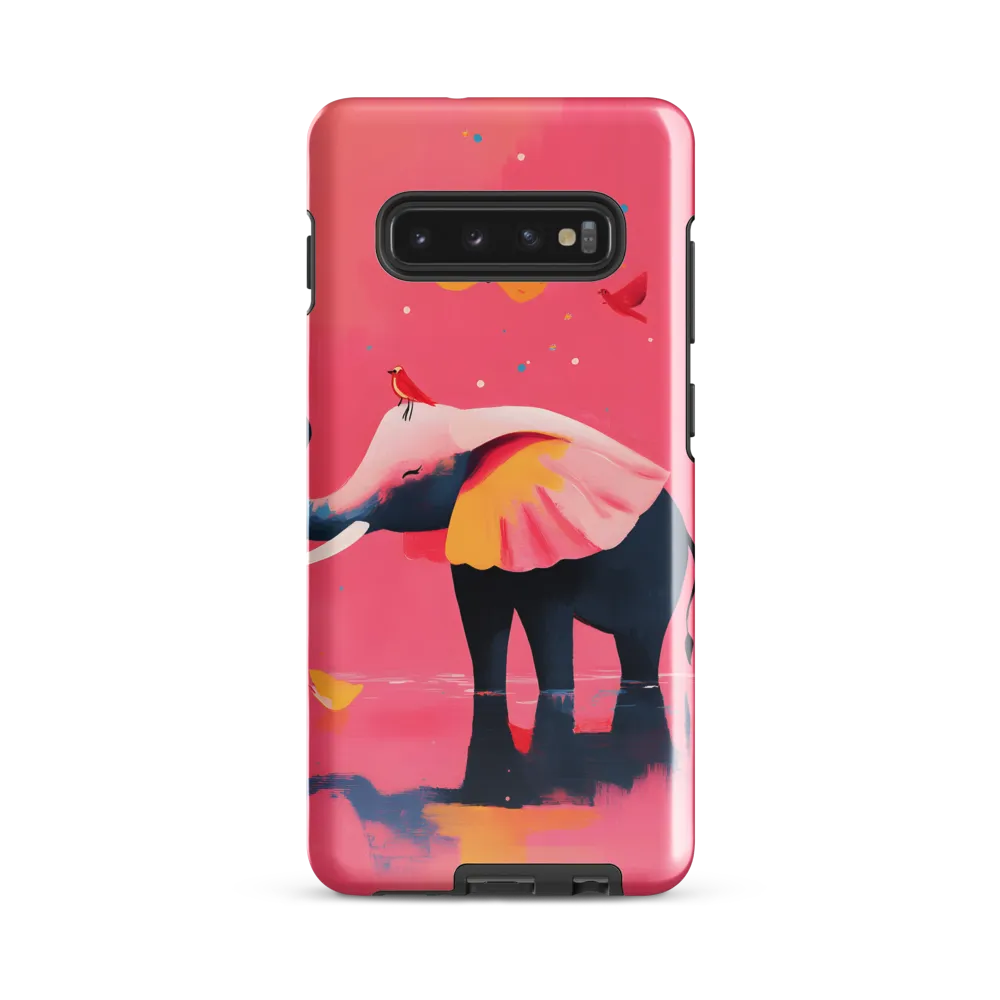 Whimsical Serenity: The Playful Elephant | Phone Case |  S10 Plus | Tough Case | Glossy