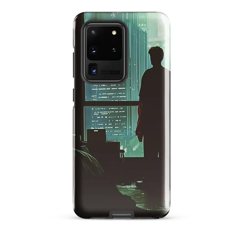 Silent Contemplation in a Futuristic Dystopia | Phone Case |  S20 Ultra | Tough Case | Glossy