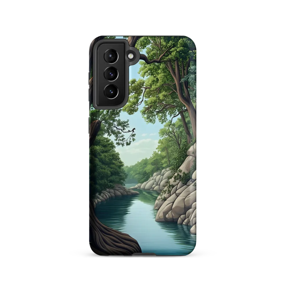 Tranquil Reflections: A Serene River Landscape