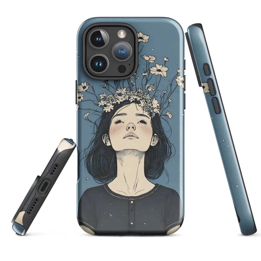 Floral Serenity: A Portrait of Tranquility | Phone Case |  16 Pro Max | Tough Case | Glossy