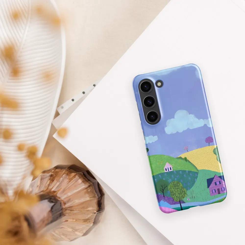 Whimsical Hills and Quaint Homes | Phone Case |  S23 | Snap Case | Matte