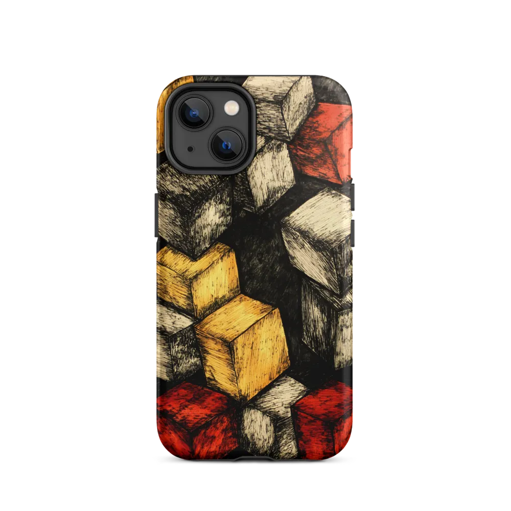 Dynamic Cubes: An Exploration in Color and Form | Phone Case |  14 | Tough Case | Matte