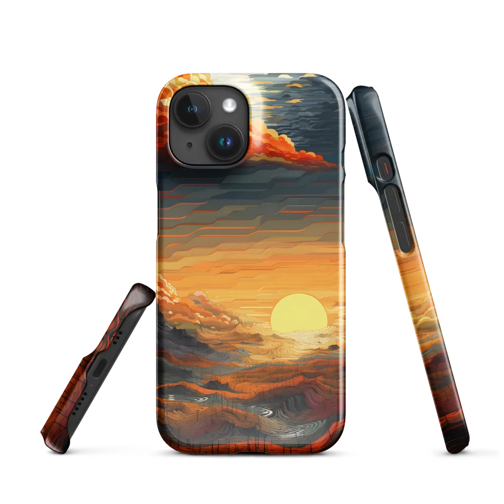 Ethereal Sunset: A Serene Landscape in Flowing Forms