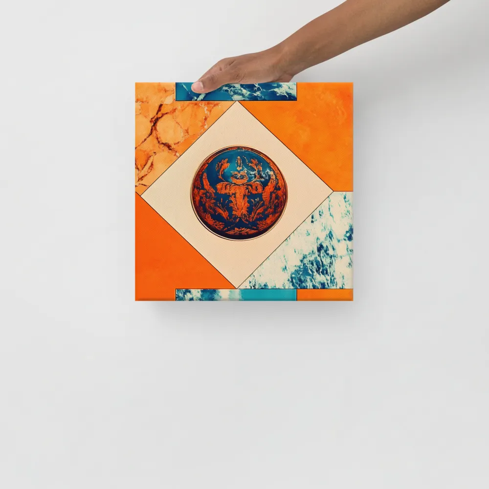 Harmonious Encounters: Abstract Geometry | Canvas | 12″×12″
