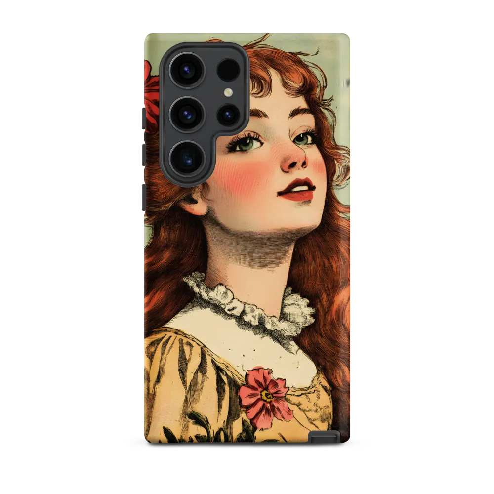 Whimsical Portrait of a Flower-Adorned Girl
