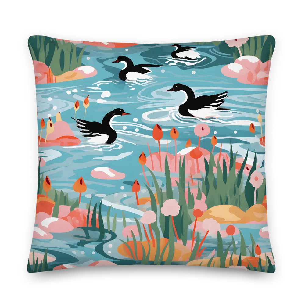 Serenity in Aquatic Harmony | Pillow | 22″×22″