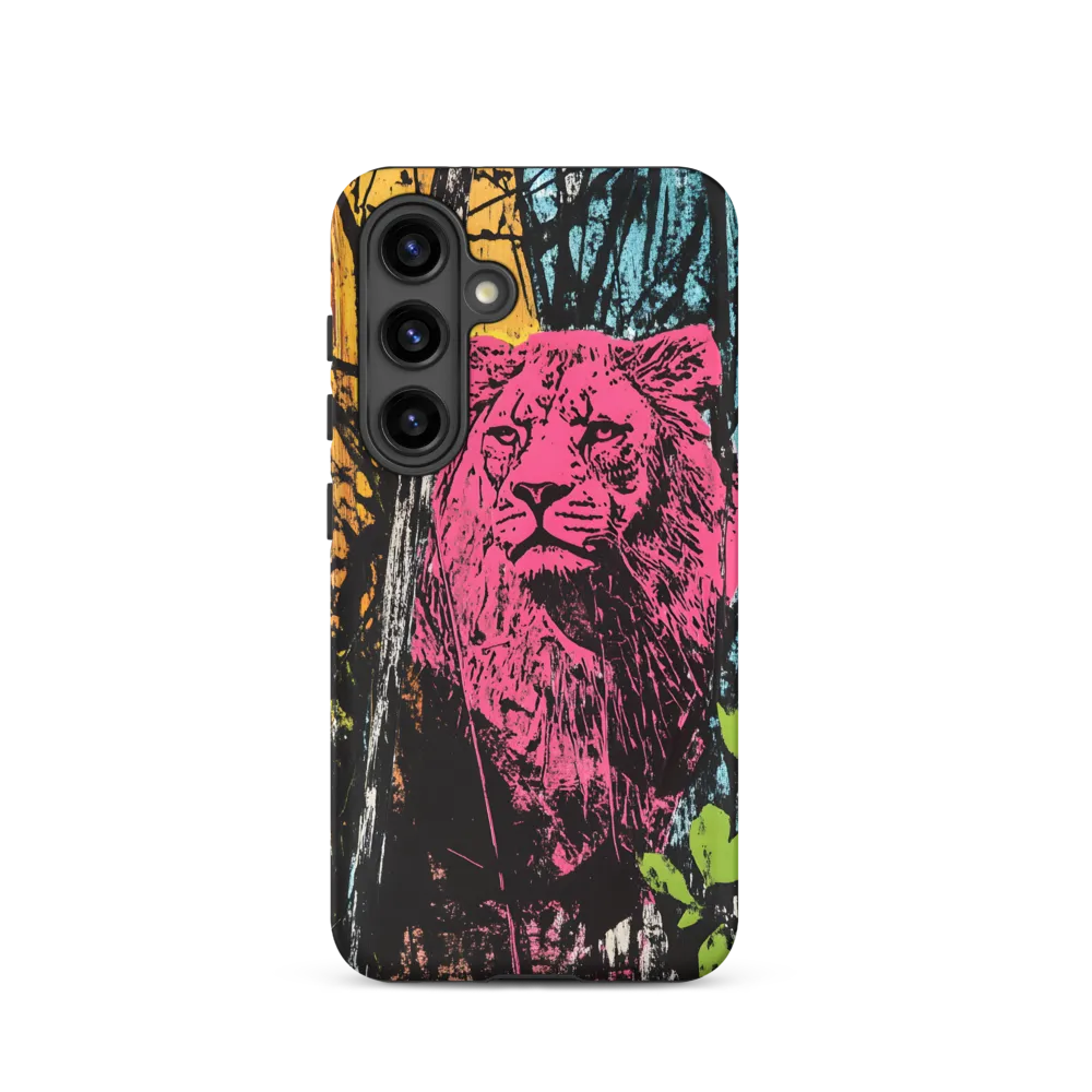 Fierce Vibrance: The Pink Lion | Phone Case |  S24 | Tough Case | Matte