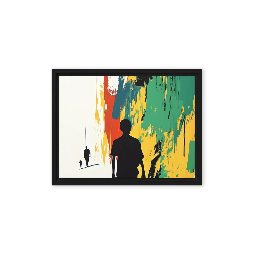 Journey of Silhouettes | Canvas with Black Frame | 12″×16″