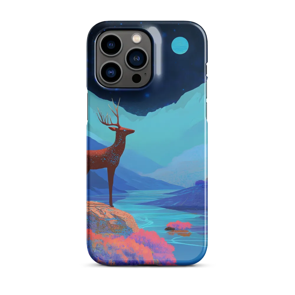 Moonlit Stag at the Cyan Lake