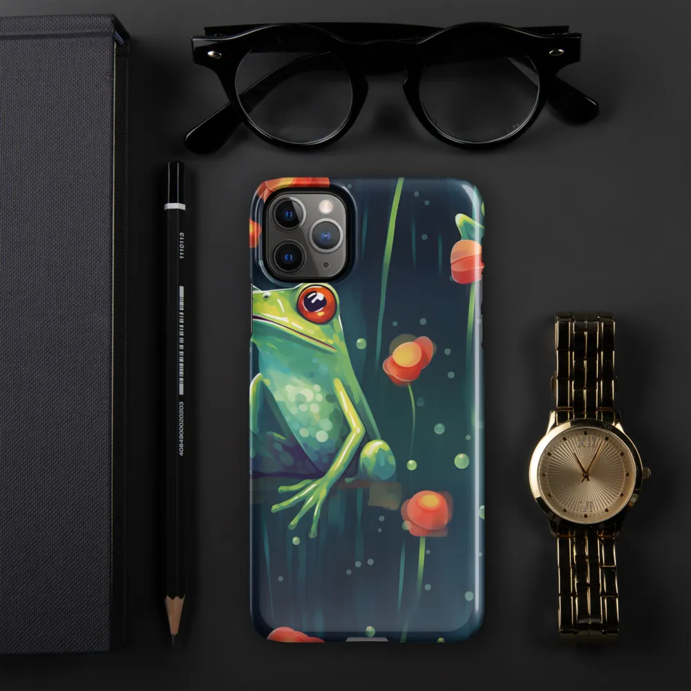 Playful Frogs in a Lush Pond | Phone Case |  11 Pro Max | Snap Case | Glossy