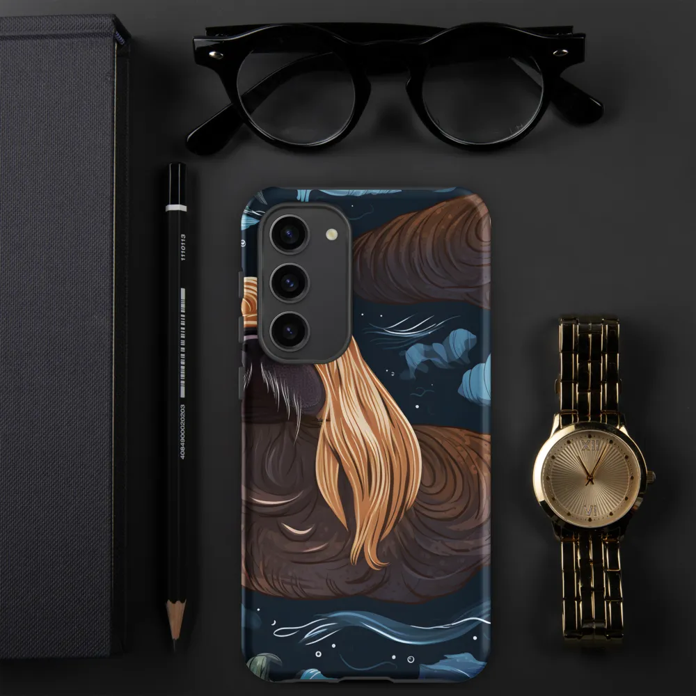 Whimsical Walruses in Deep Blue