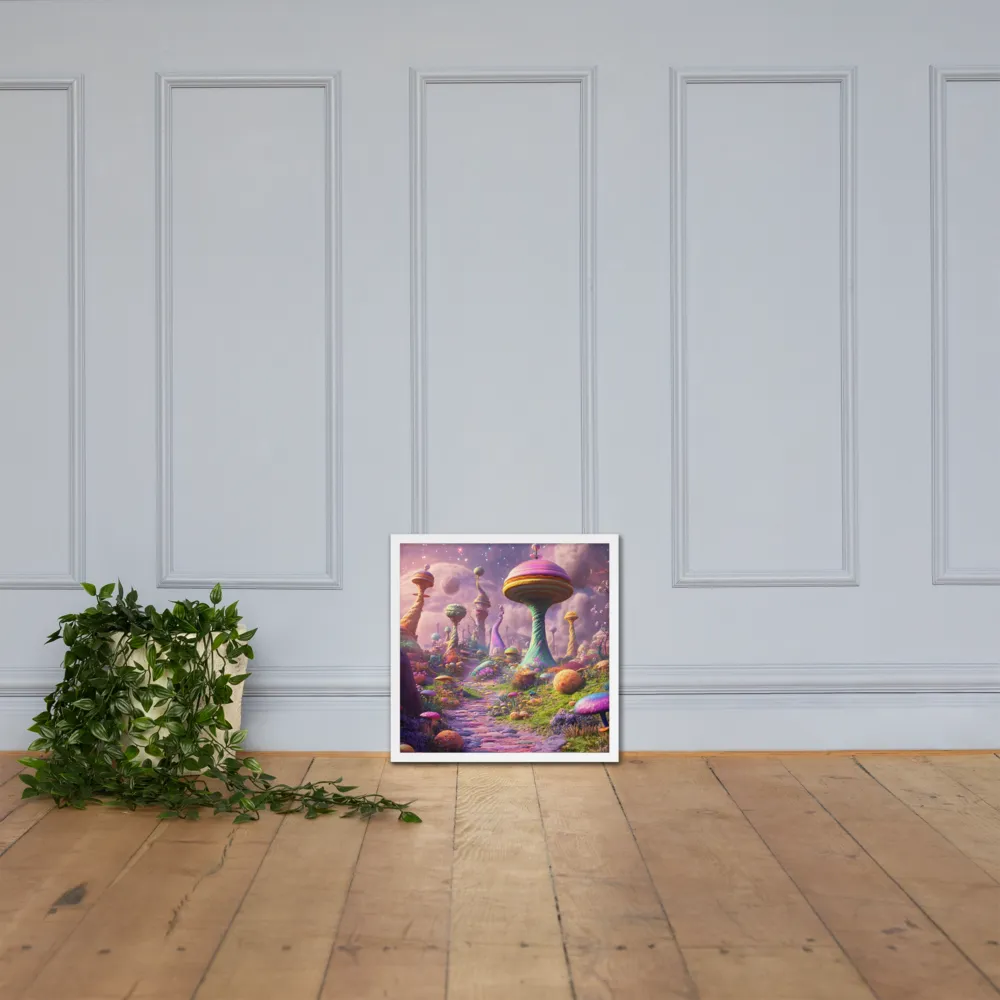 Whimsical Worlds: A Journey Through Fantasy | Poster with White Frame | 18″×18″