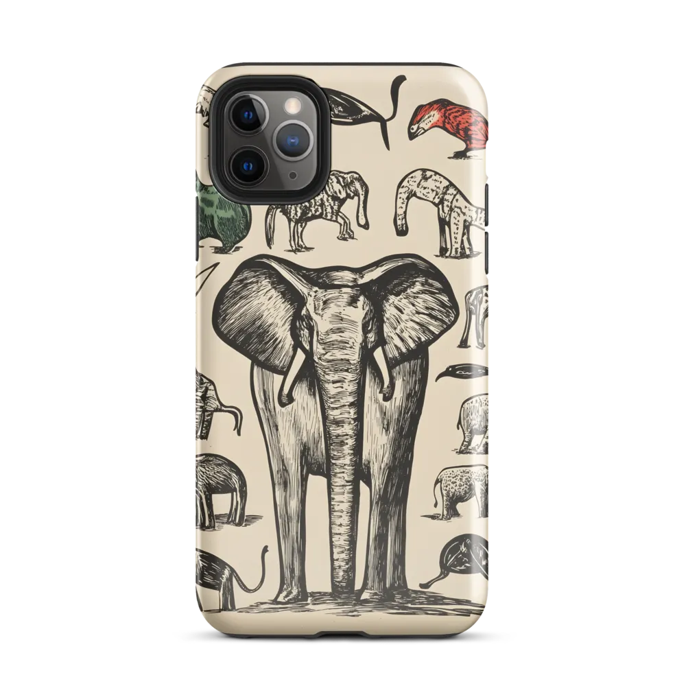 Whimsical Wildlife: A Linocut Journey | Phone Case |  11 Pro Max | Tough Case | Glossy