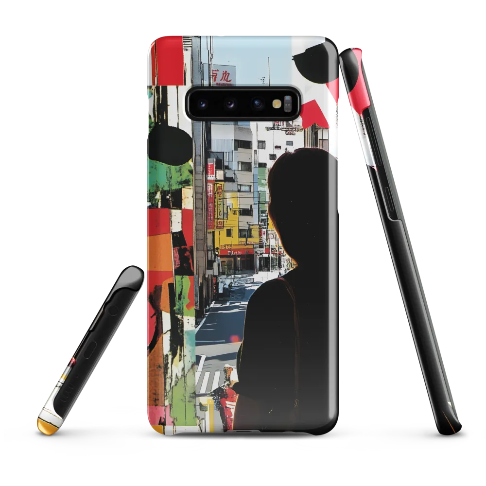 Urban Reflections: A Silhouette's Journey | Phone Case |  S10 Plus | Snap Case | Glossy