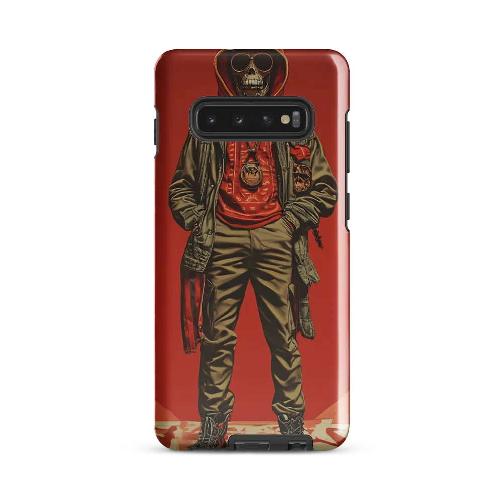 Urban Rebellion: The Skeleton Icon | Phone Case |  S10 Plus | Tough Case | Glossy