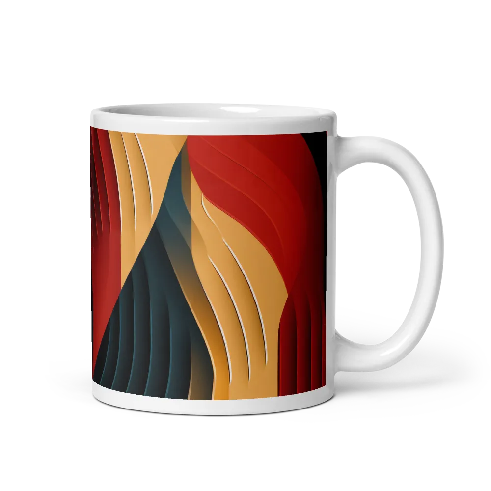 Dynamic Waves of Color | Mug with White inside | 11 oz