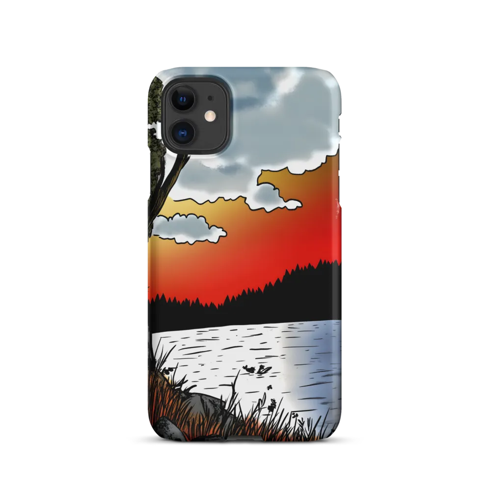 Serene Sunset Over the Lake | Phone Case |  11 | Snap Case | Matte