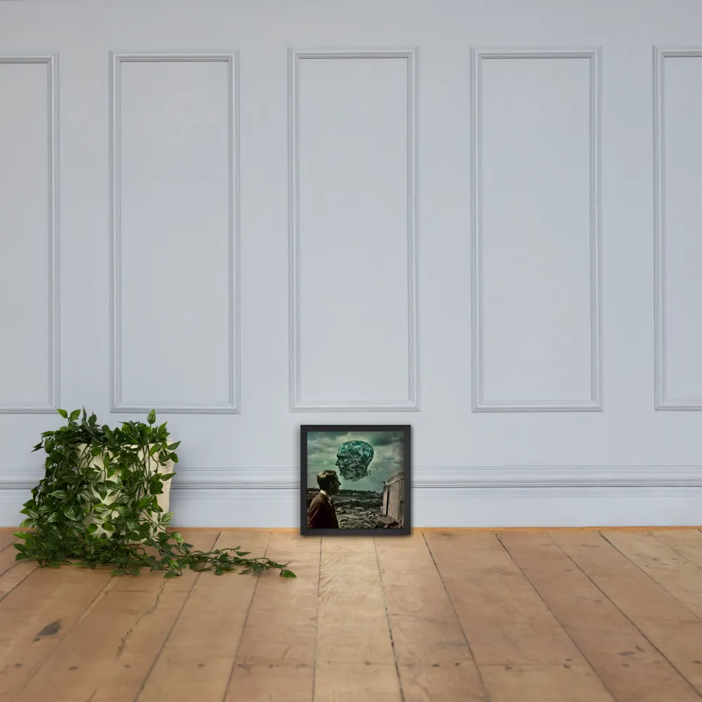 Ethereal Reflections: Identity in a Fragmented World | Poster with Black Frame | 12″×12″