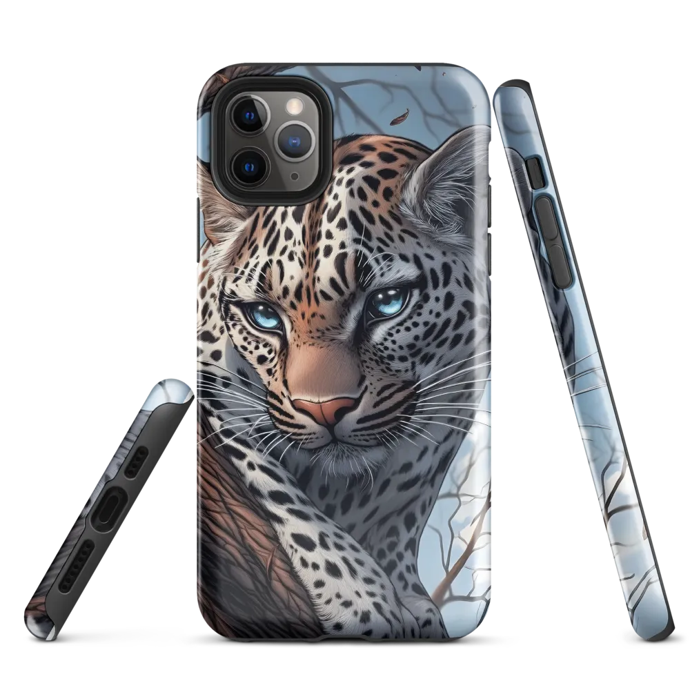 Silent Vigil: The Enigmatic Leopard | Phone Case |  11 Pro Max | Tough Case | Glossy